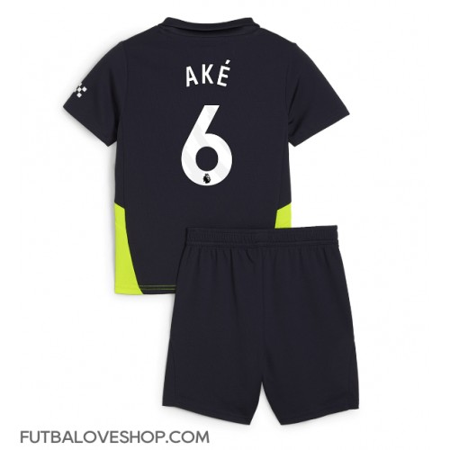 Dres Manchester City Nathan Ake #6 Preč pre deti 2024-25 Krátky Rukáv (+ trenírky)